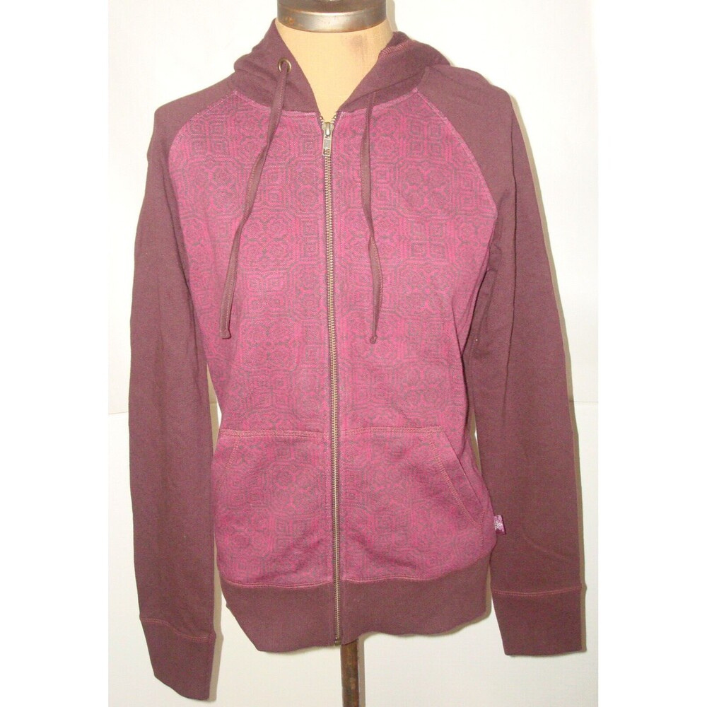 New NWT Prana Kasey Jacket S Rich Cacao Burgandy Hoodie Full Zip Pock Red Brown